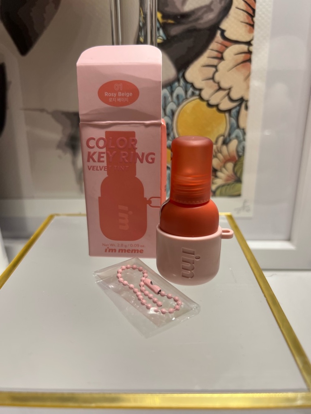 I'M MEME Color Key Ring Velvet Tint in the shade 01 Rosy Beige